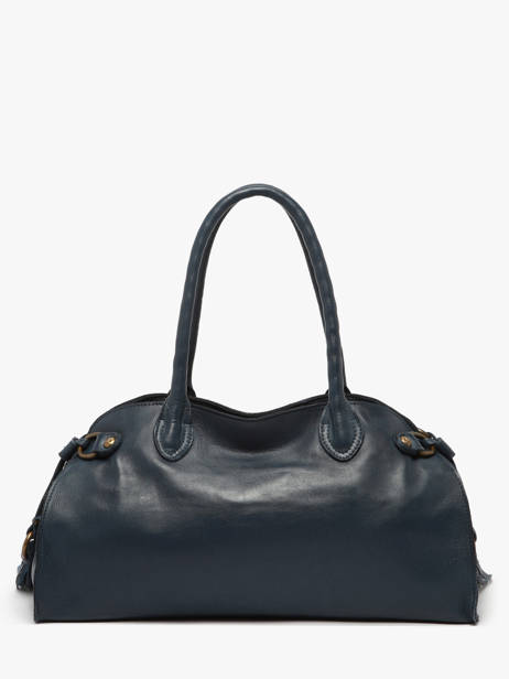 Shoulder Bag Cow Leather Basilic pepper Blue cow BCOW84 other view 4