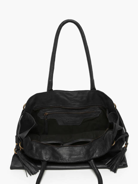Shoulder Bag Cow A4 Leather Basilic pepper Black cow BCOW85 other view 3