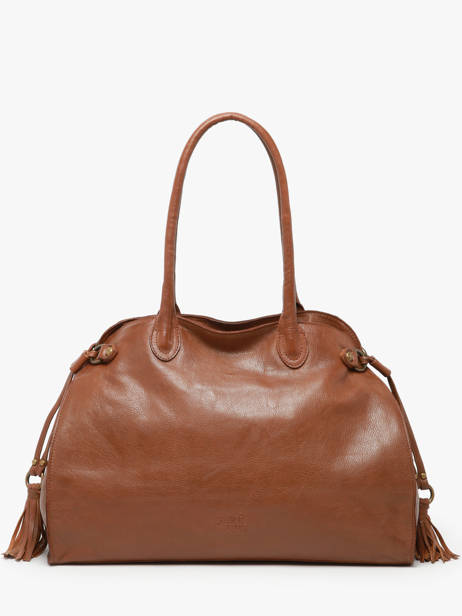 Sac Porté épaule A4 Cow Cuir Basilic pepper Marron cow BCOW85