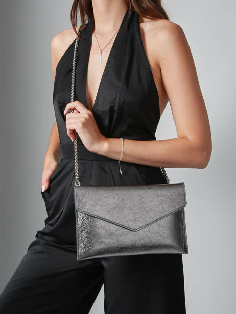 Pochette De SoirÃ©e L Paddock Cuir Etrier Argent paddock EPAD075L vue secondaire 1