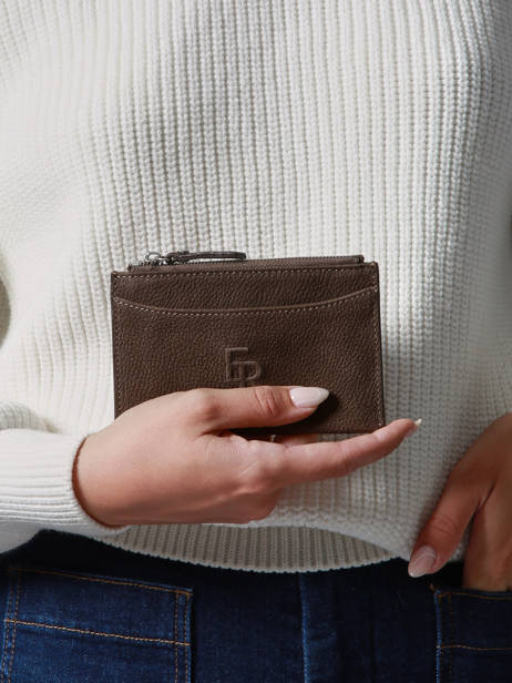 Card Holder Cavalier Nubuck Leather Etrier Brown cavalier nubuck ECAN094M other view 1