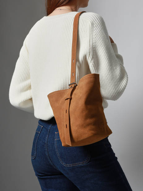 Sac Porté épaule Sac à Dos S Cavalier Nubuck Cuir Etrier Marron cavalier nubuck ECAN126S vue secondaire 2