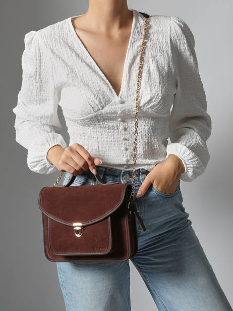 Sac BandouliÃ¨re La Suite Cuir Paul marius Marron la suite GEOR2SUI vue secondaire 1