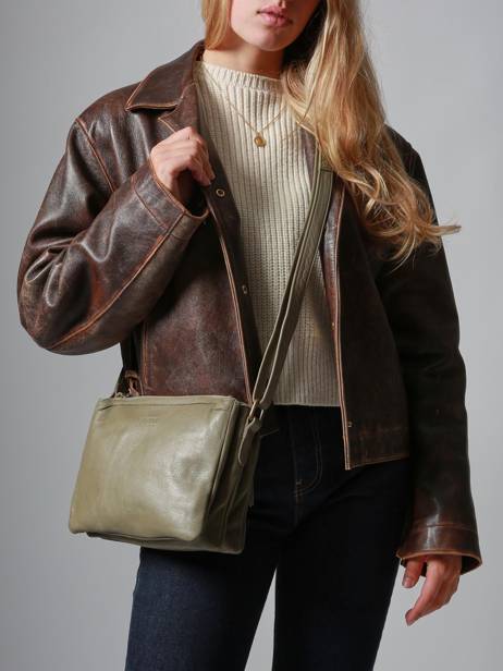 Shoulder Bag Cow Leather Basilic pepper Green cow BCOW83 other view 1