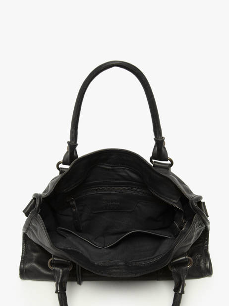 Sac Porté Main Cow Cuir Basilic pepper Noir cow BCOW22 vue secondaire 3