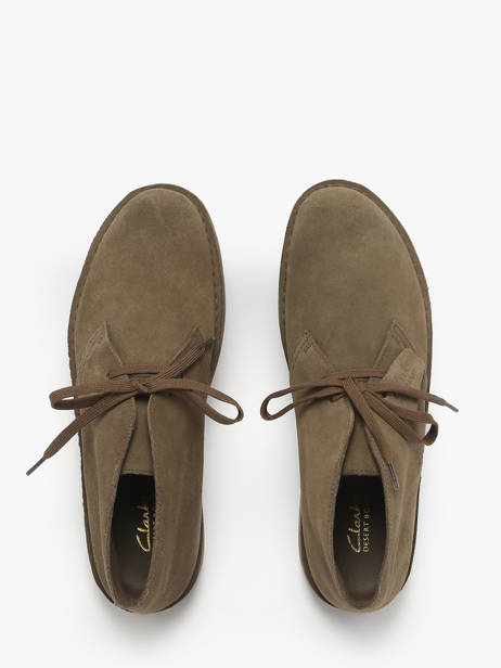 Boots Desert In Leather Clarks Green men 26183838 other view 4