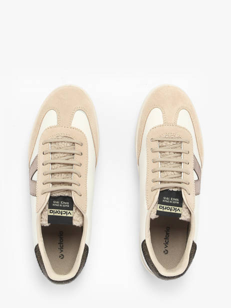 Sneakers Berlin In Leather Victoria Beige women 1126222 other view 4