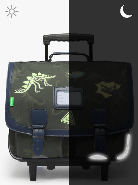 2-compartment Wheeled Satchel Tann's Green les fantaisies g 43277 other view 6