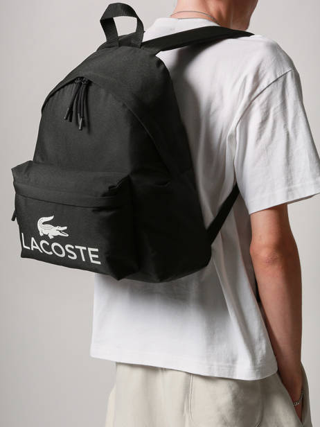 Backpack Lacoste Black zt NU5182ZT other view 1