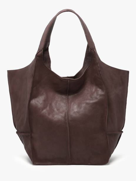 Sac Porté épaule Heritage Cuir Biba Marron heritage HOM1L vue secondaire 4