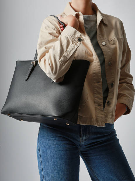 A4 Size Shoulder Bag Saffiano David jones Black saffiano 3 other view 1