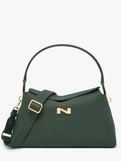 Sac PortÃ© Ã©paule Freesia Cuir Nathan baume Vert eden 4