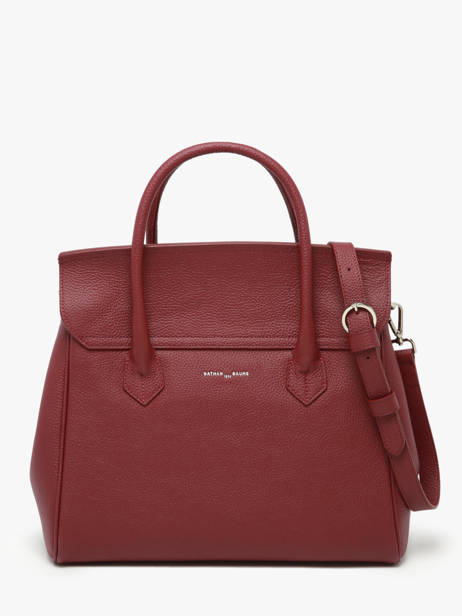Sac Ã  Main Clara Cuir Nathan baume Rouge nathan 2 vue secondaire 3