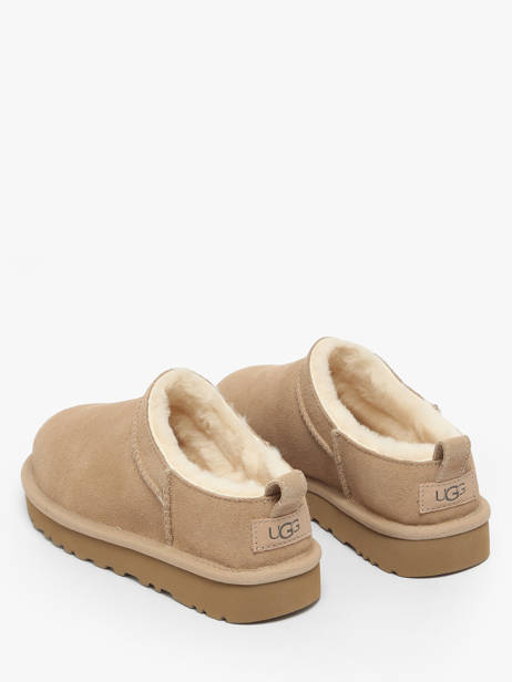 Slippers In Leather Ugg Beige women 1173891 other view 3