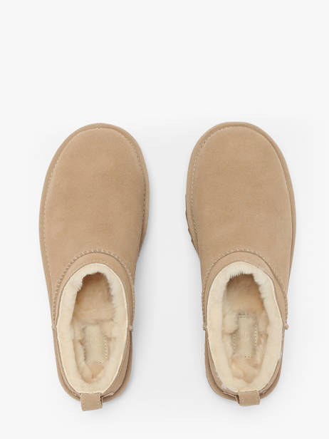 Slippers In Leather Ugg Beige women 1173891 other view 4