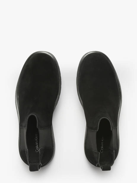 Sneakers In Leather Calvin klein jeans Black men YM01372 other view 4