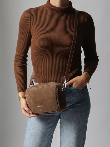 Sac Bandoulière Suede Cuir Lancaster Marron suede 65 vue secondaire 1