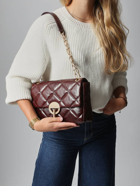 Large Quilted Leather Moon Shoulder Bag Vanessa bruno Brown moon 84V40329 other view 1