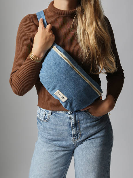 Le Sac Banane Custine Coton Recyclé Rivedroite Bleu timeless CUSTITIM vue secondaire 1