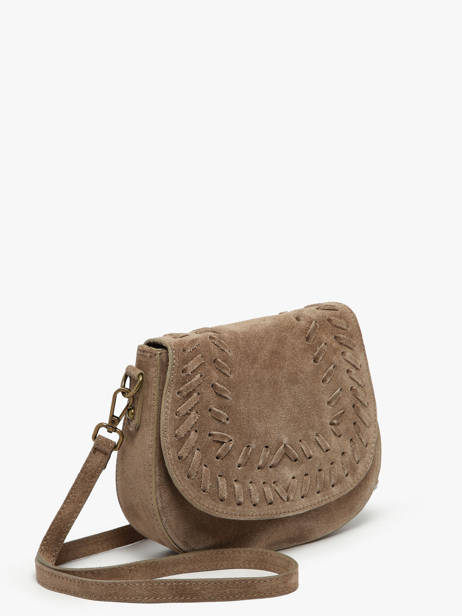 Shoulder Bag Velvet Leather Milano Beige velvet VE25062 other view 2