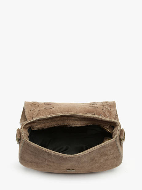 Shoulder Bag Velvet Leather Milano Beige velvet VE25062 other view 3