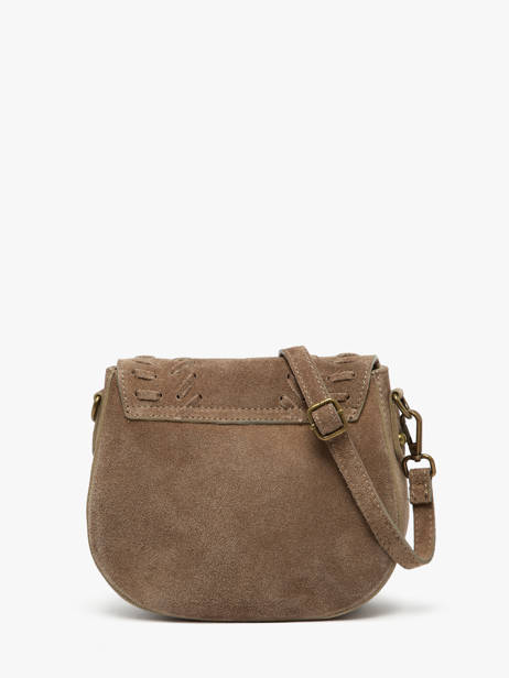 Shoulder Bag Velvet Leather Milano Beige velvet VE25062 other view 4