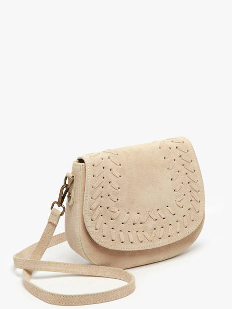 Shoulder Bag Velvet Leather Milano Beige velvet VE25062 other view 2