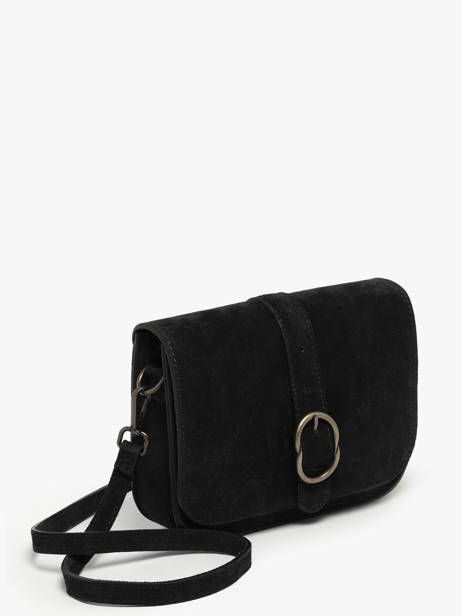 Shoulder Bag Velvet Leather Milano Black velvet VE25063 other view 1