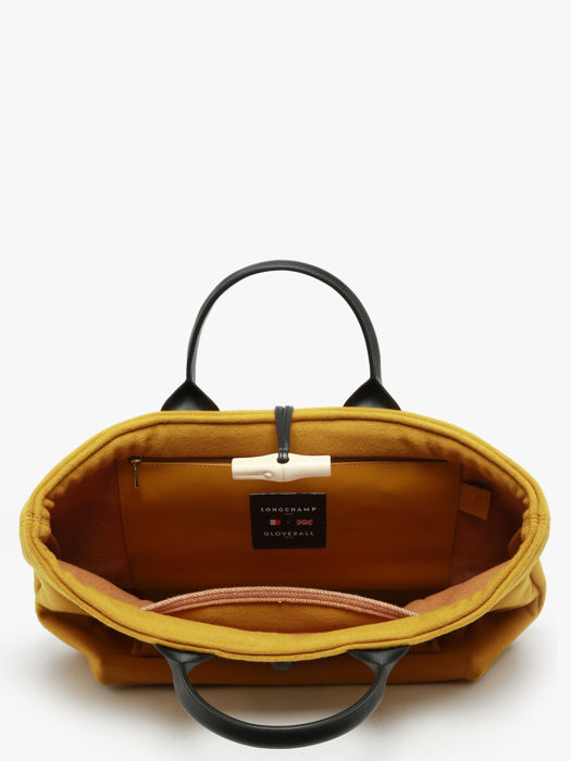 Longchamp Le roseau toile duffle coat Handbag Yellow