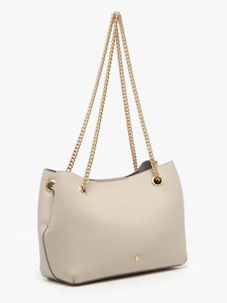 Shoulder Bag Minimal Mono Recycled Polyester Calvin klein jeans Beige minimal mono 4F3205G other view 2