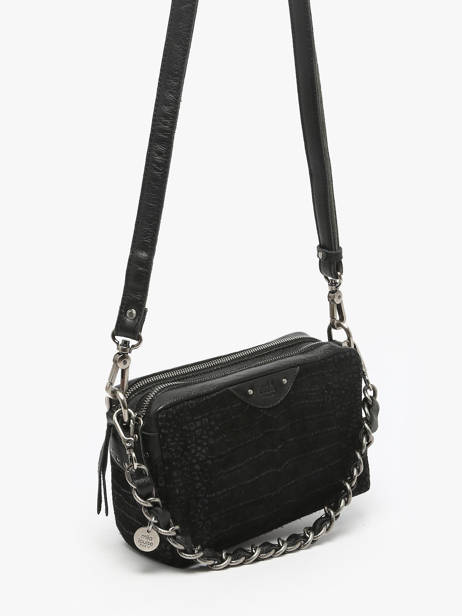 Crossbody Bag Vintage Leather Mila louise Black vintage 23673KRC other view 2