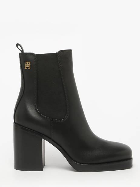 Heeled Boots In Leather Tommy hilfiger Black women 8844BDS
