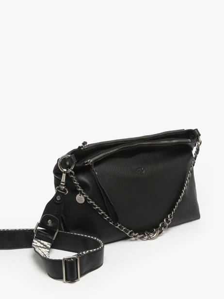 Crossbody Bag Vintage Leather Mila louise Black vintage 3822C other view 2