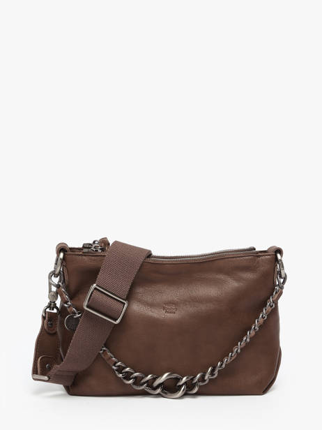 Shoulder Bag Vintage Leather Mila louise Brown vintage 3864C