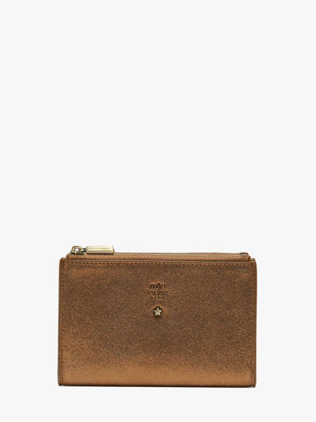 Wallet Leather Mila louise Brown vintage 3576X