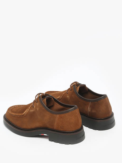 Derby Shoes In Leather Tommy hilfiger Brown men 5589GVQ other view 2