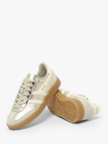 Sneakers In Leather Gola Gold women CLB783 other view 3