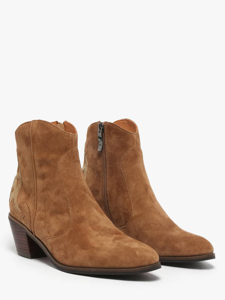 Heeled Formal Shoes In Leather Mam'zelle Brown women CSGGF41 other view 2