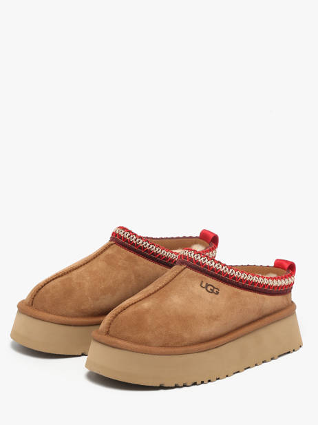 Chaussons Plateforme Tazz Ii En Cuir Ugg Beige accessoires 1174471 vue secondaire 2