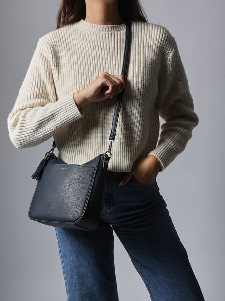 Sac Bandoulière Grained Miniprix Bleu grained F8575 vue secondaire 1