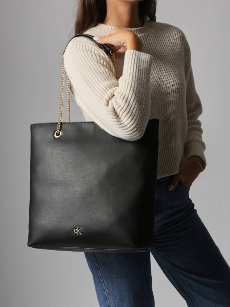 Shoulder Bag Minimal Mono Recycled Polyester Calvin klein jeans Black minimal mono 4F3204G other view 1