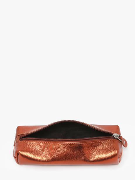 Leather Ginger Pencil Case Paul marius Brown ginger PLUMIGIN other view 1