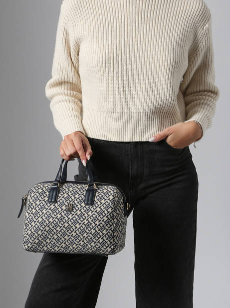 Satchel Th Jacquard Recycled Polyester Tommy hilfiger Blue th jacquard AW17633 other view 1