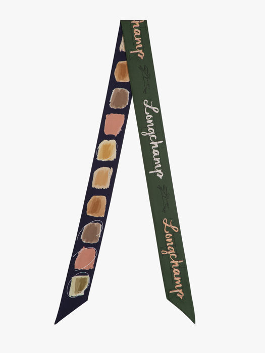 Longchamp Soie gots Scarves Green