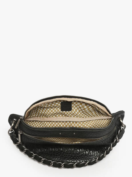 Sac Banane Vintage Cuir Mila louise Noir vintage 23689EX vue secondaire 3