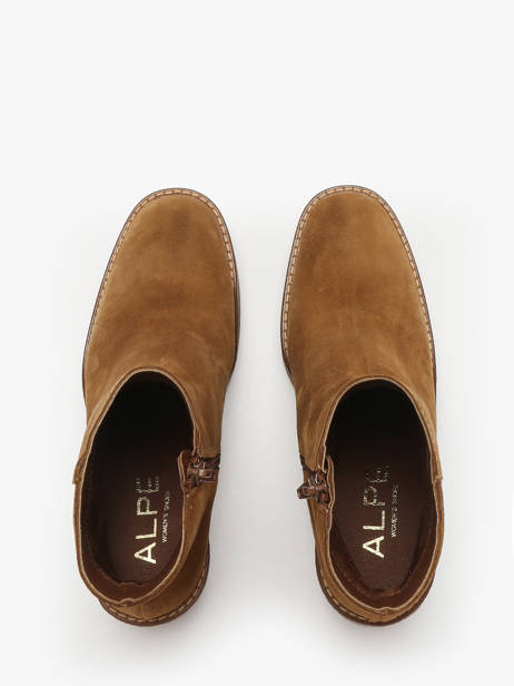 Heeled Boots In Leather Alpe Brown women 26261101 other view 3