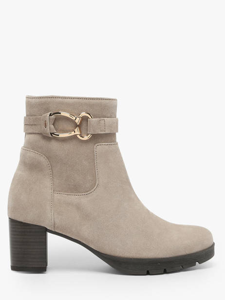 Heeled Boots In Leather Gabor Gray women 39