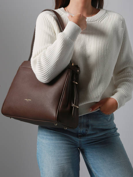 Sac Porté épaule Mademoiselle Romy Cuir Lancaster Marron mademoiselle romy 106 vue secondaire 1