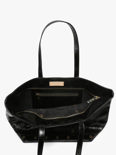 Le Cabas S En Cuir Craquelé Avec Bandoulière Vanessa bruno Noir cabas cuir 82V40409 vue secondaire 3