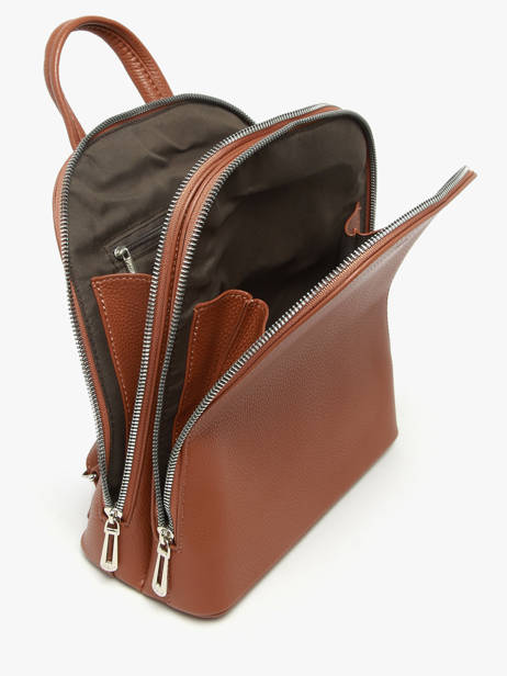 Backpack Miniprix Brown grained F2547 other view 2